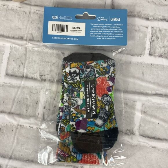 Lacrosse Unltd Limited Edition Simpsons Sock Youth Size 3-5 - Picture 4 of 6